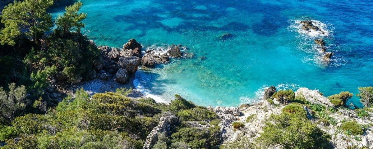 Korsan Koyu Doğa Sahasında Gün Batımı Antalya
