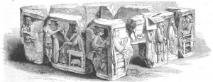 Xanthos Antik Kenti Harp Anıtı çizimi.