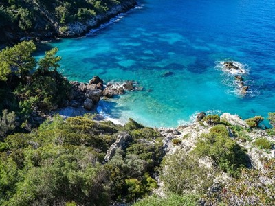 Korsan Koyu Doğa Sahasında Gün Batımı Antalya